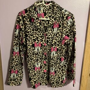 Minnie Mouse Cheetah Print PJ Top